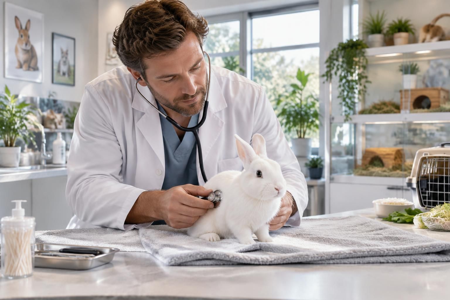 le lapin blanc, clinique vétérinaire spécialisée, accompagne la santé de vos petits compagnons avec des soins attentifs dans un cadre rassurant.
